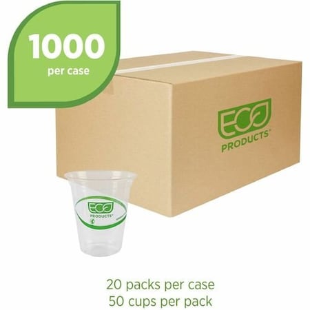 Eco-Products CUP, COLD, PLA, GRNSTRP, 16OZ, 20PK ECOEPCC16GSACT